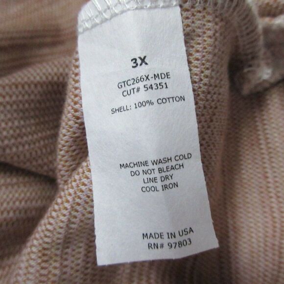 Woven Cotton Pullover Tunic Top Fringed Edges Neutrals Green Envelope LA 3X NEW - Picture 6 of 6